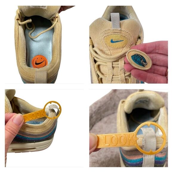 Nike Air Max 1/97 x Sean Wotherspoon Low Lace Up Sneakers Size 9 Multi Corduroy - Picture 11 of 11